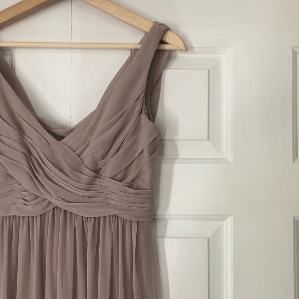 David’s Bridal Biscotti Bridesmaid Dress - size 4